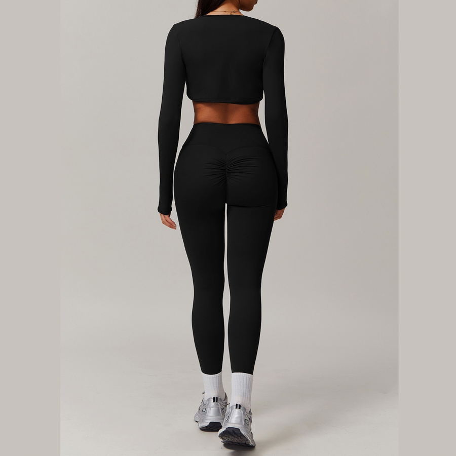 SleekFlex Strapless Legging Set - Black