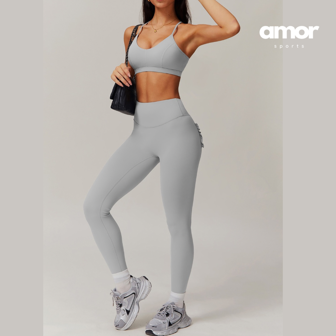 MANTA Premium Pocket Design Skinny Legging Set - Grey