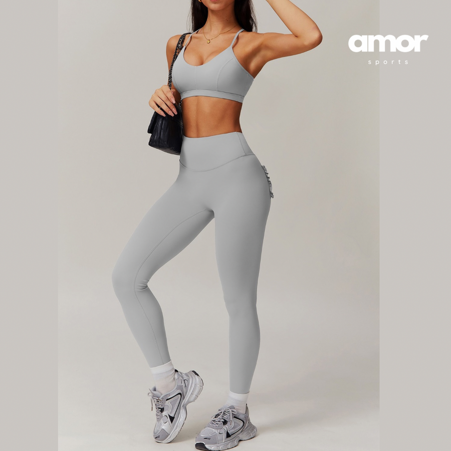 MANTA Premium Pocket Design Skinny Legging Set - Grey