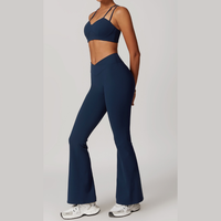 Sabrina Chic Flared Legging Set - Navy