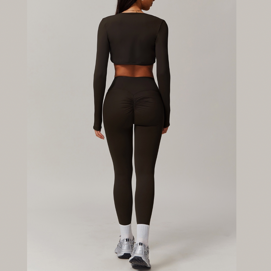 SleekFlex Strapless Legging Set - Dark Coffee