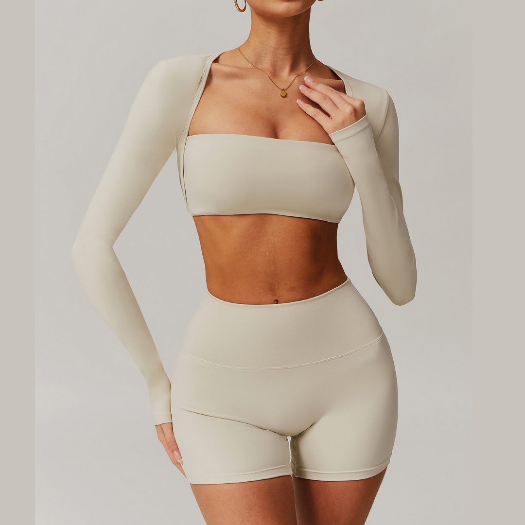 SleekFlex 3pcs Short Set - Beige
