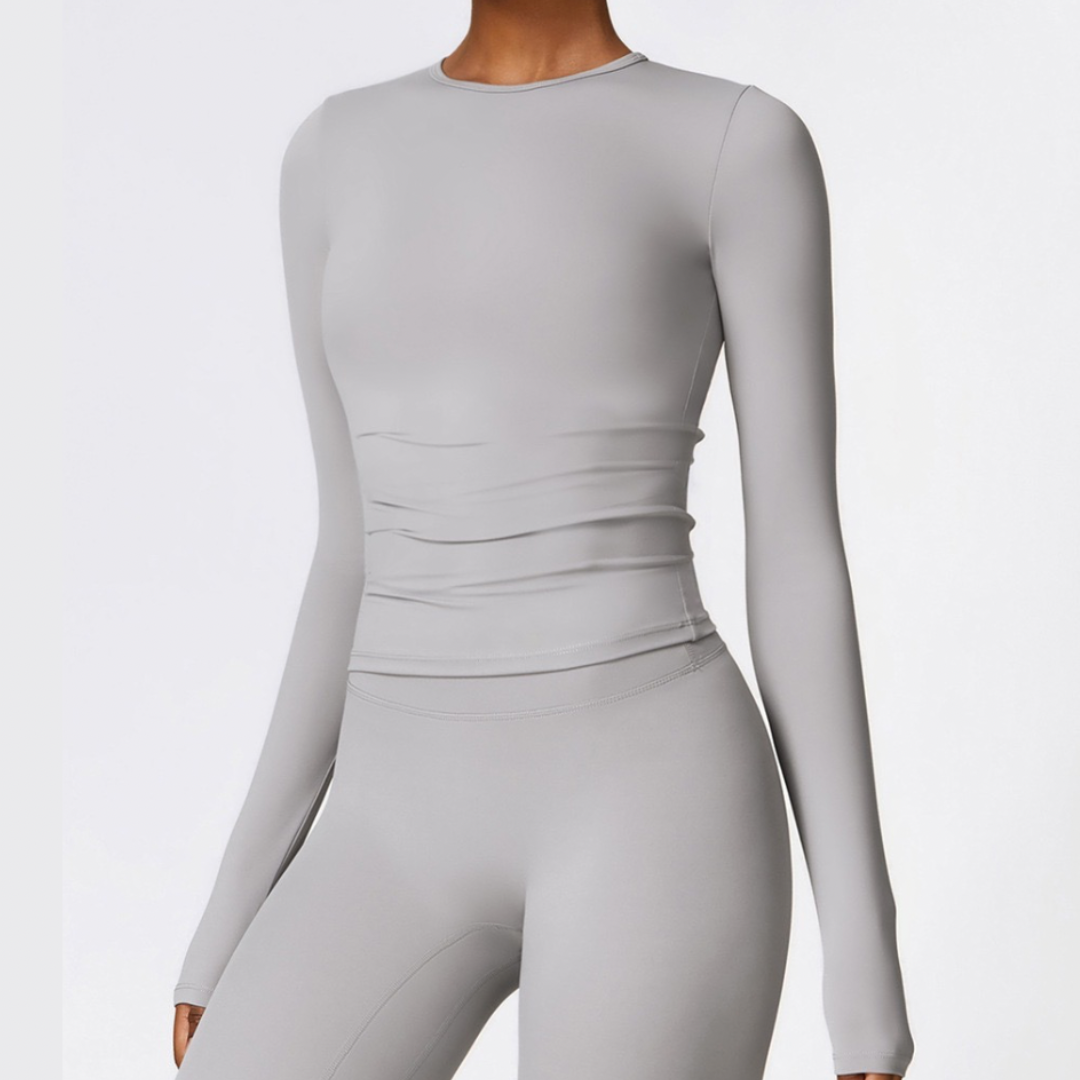 CHRISTIA Cloud Soft Long Sleeve Top - Grey