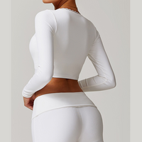 BONI Stylish Elegant Long Sleeve Top - White