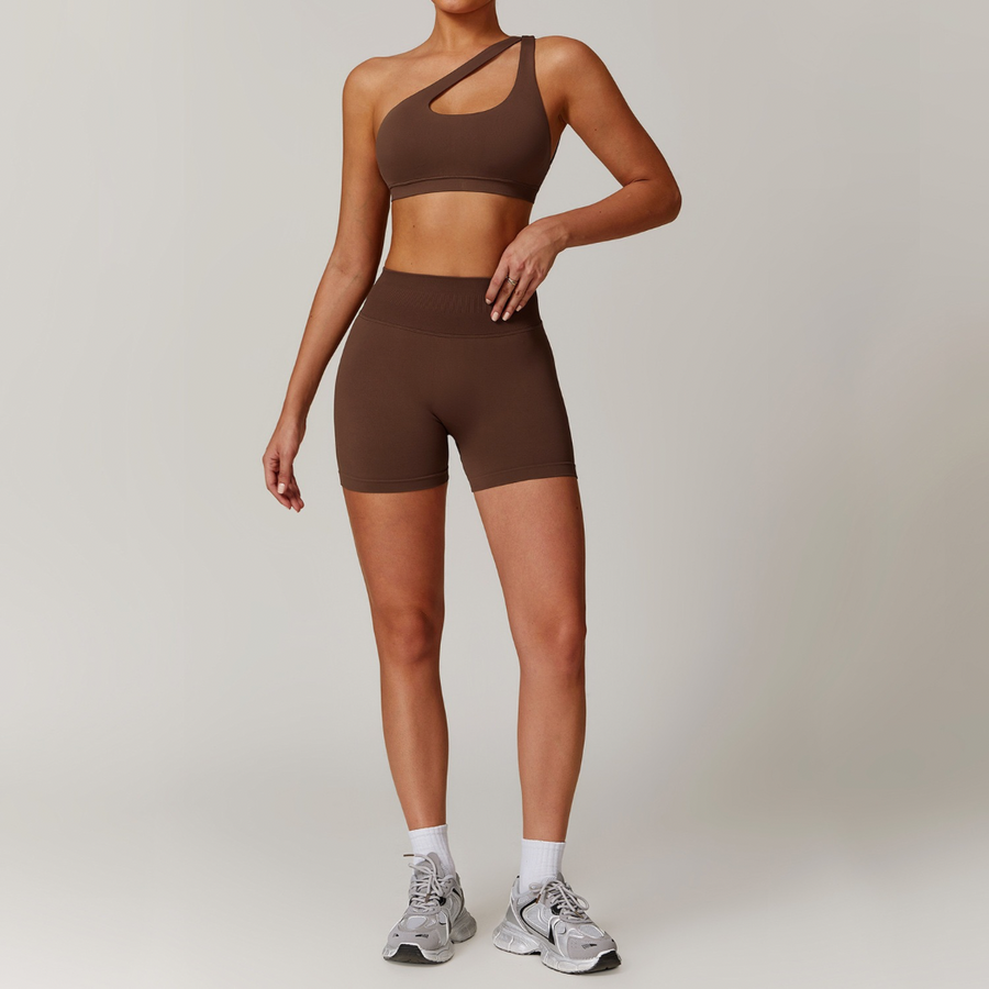 ATHENA Seamless Short Set - Coffee