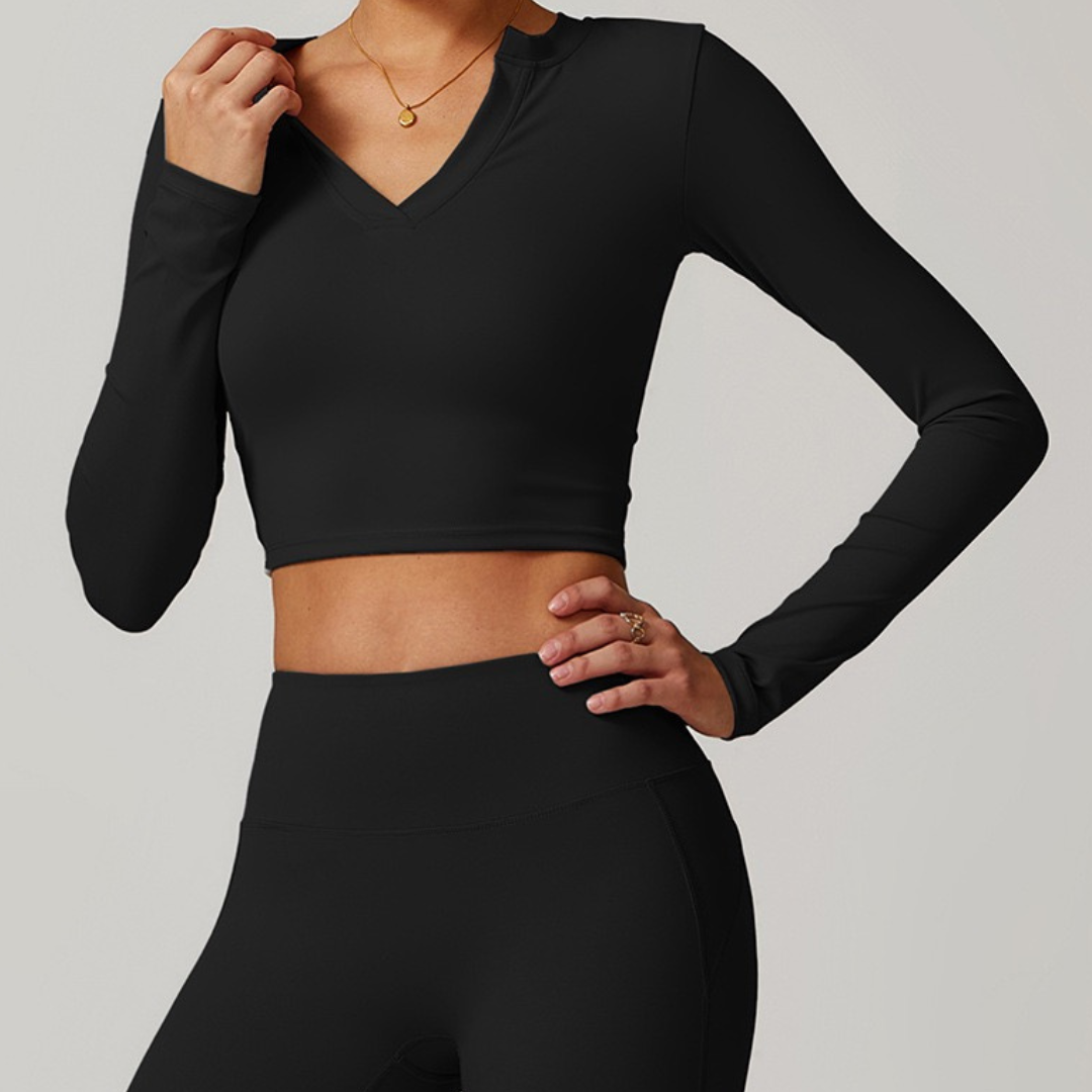 VERA Buttery Soft Long Sleeve Top - Black