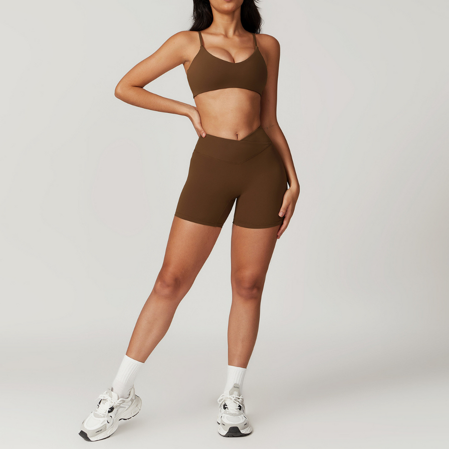 Sustainable Stylish Short Set - Coffee