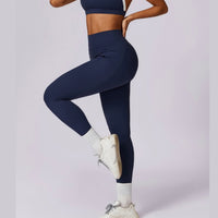 Premium V-Shape Scrunched Pocket Legging - Navy