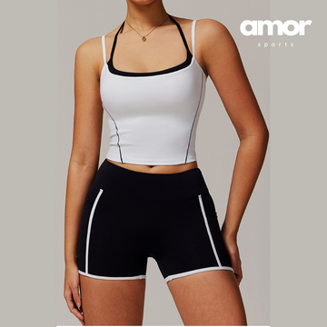 MAYA Stylish Short Set - White Black