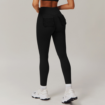 MANTA Unique Pocket Design Skinny Legging- Black