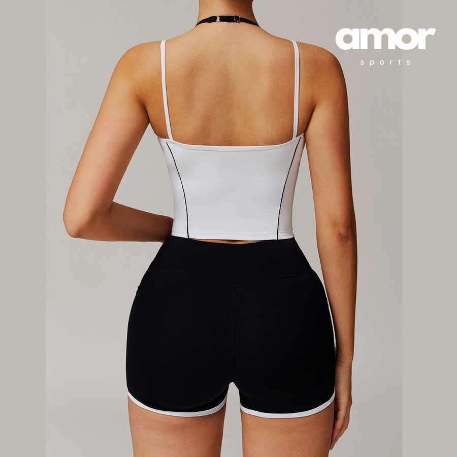 MAYA Stylish Short Set - White Black