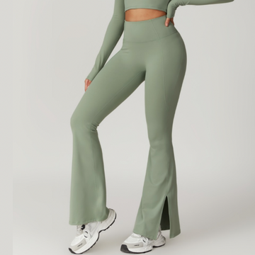 CAMILA Stylish Flared Legging - Green