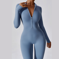 Classic Long-Sleeve Jumpsuit - Blue