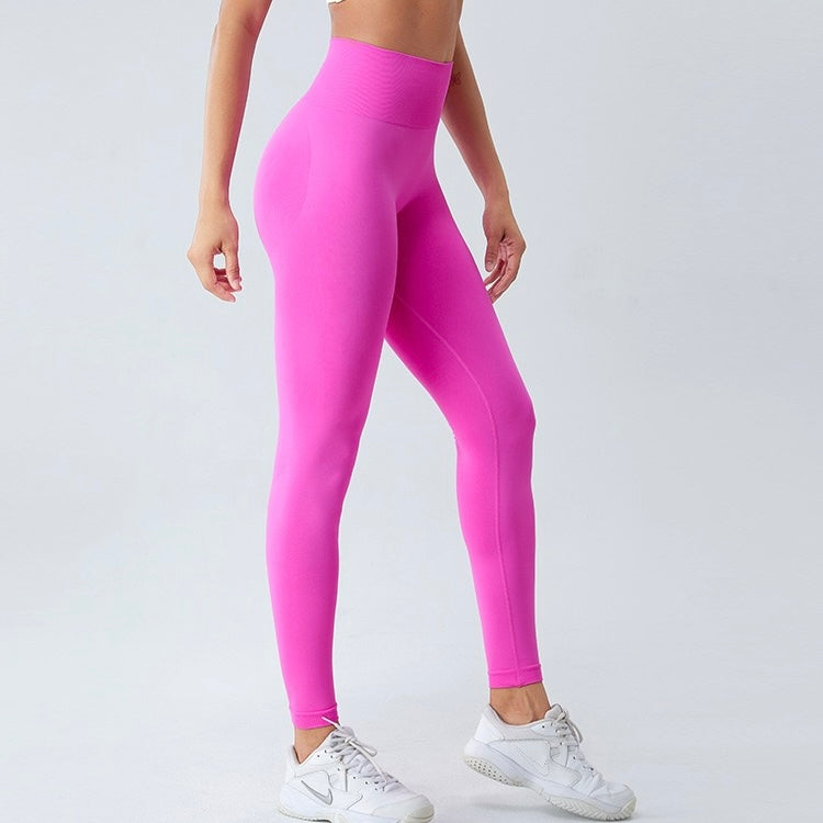 Sexy V-shape Scrunched Legging - Pink