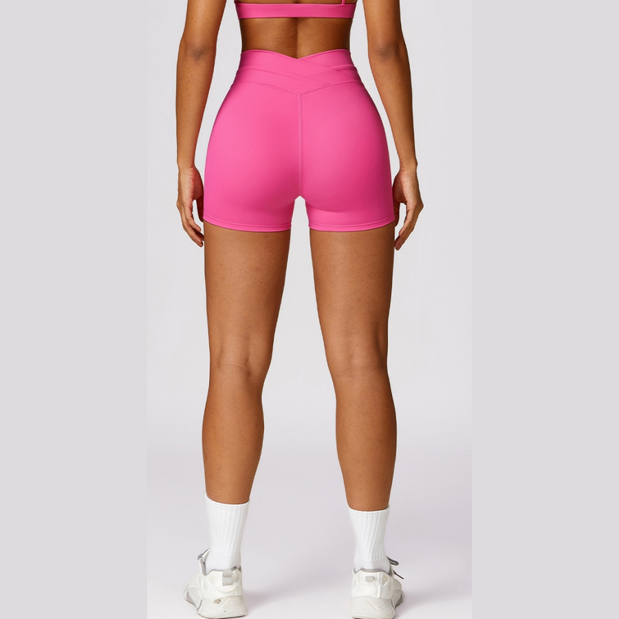 Stylish V-shape Wasit Design Short - Pink