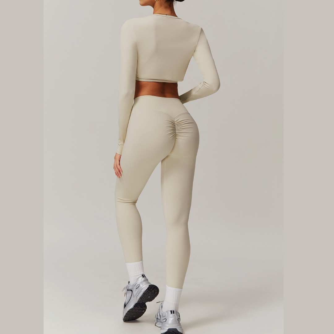 SleekFlex Strapless Legging Set - Beige