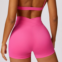 Stylish V-shape Wasit Design Short - Pink