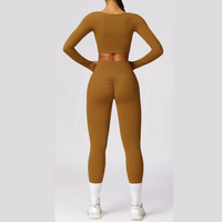 Sexy Long Sleeve Premium Legging Set - Caramel