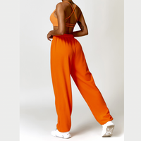 Backless Sexy Top Winter Pant Set - Orange