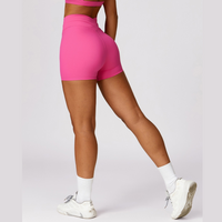 Stylish V-shape Wasit Design Short - Pink