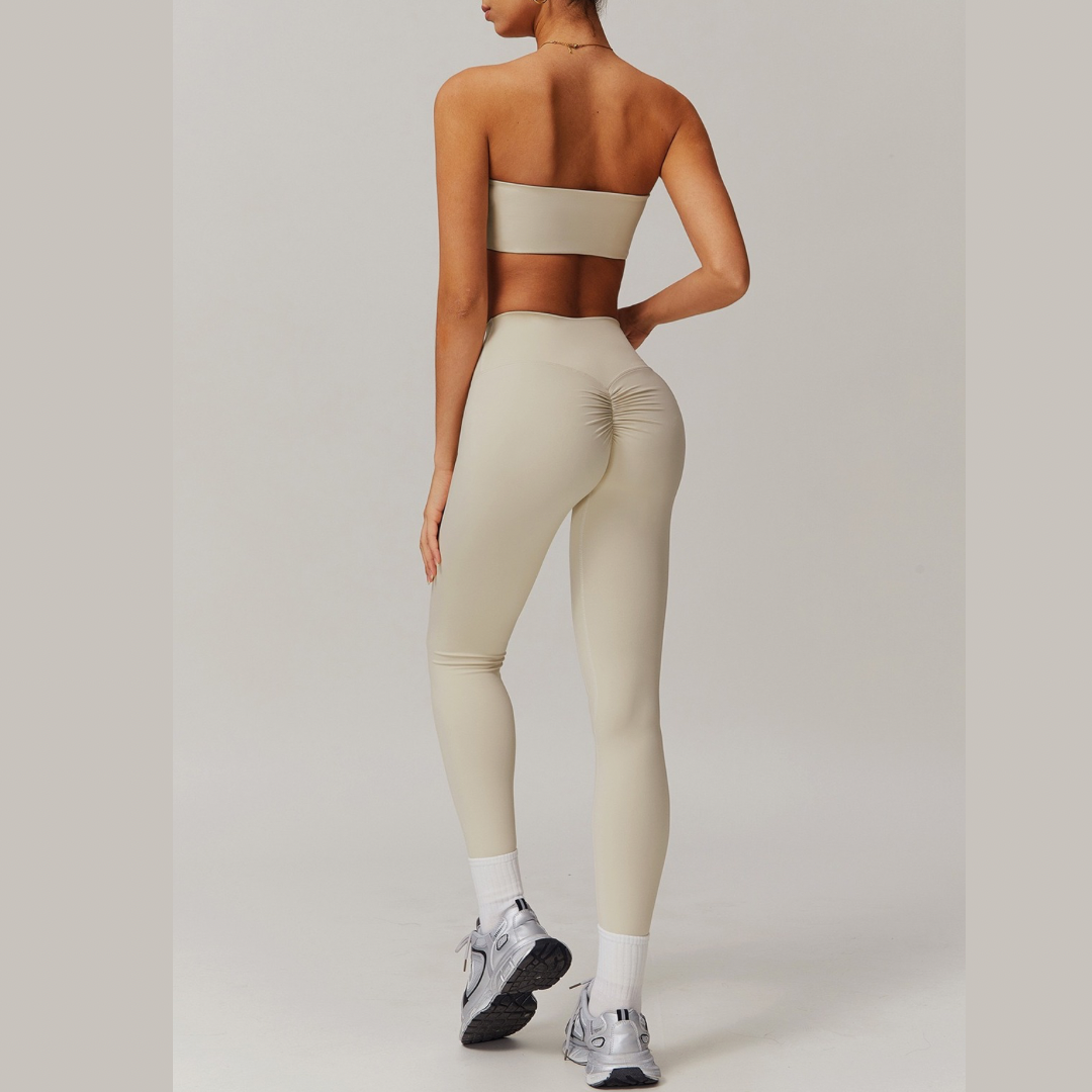 SleekFlex Strapless Legging Set - Beige