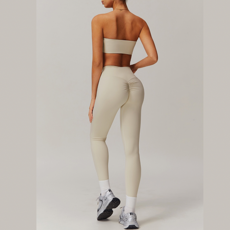 SleekFlex Strapless Legging Set - Beige