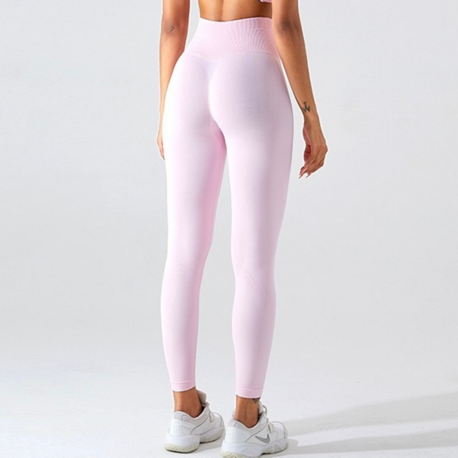 Slim Waist Scrunched Legging - Pink