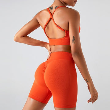 Premium Fabric Stylish Short Set - Spicy Chilli