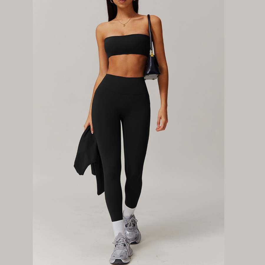 SleekFlex Strapless Legging Set - Black