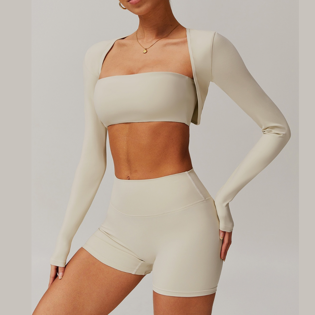 SleekFlex 3pcs Short Set - Beige
