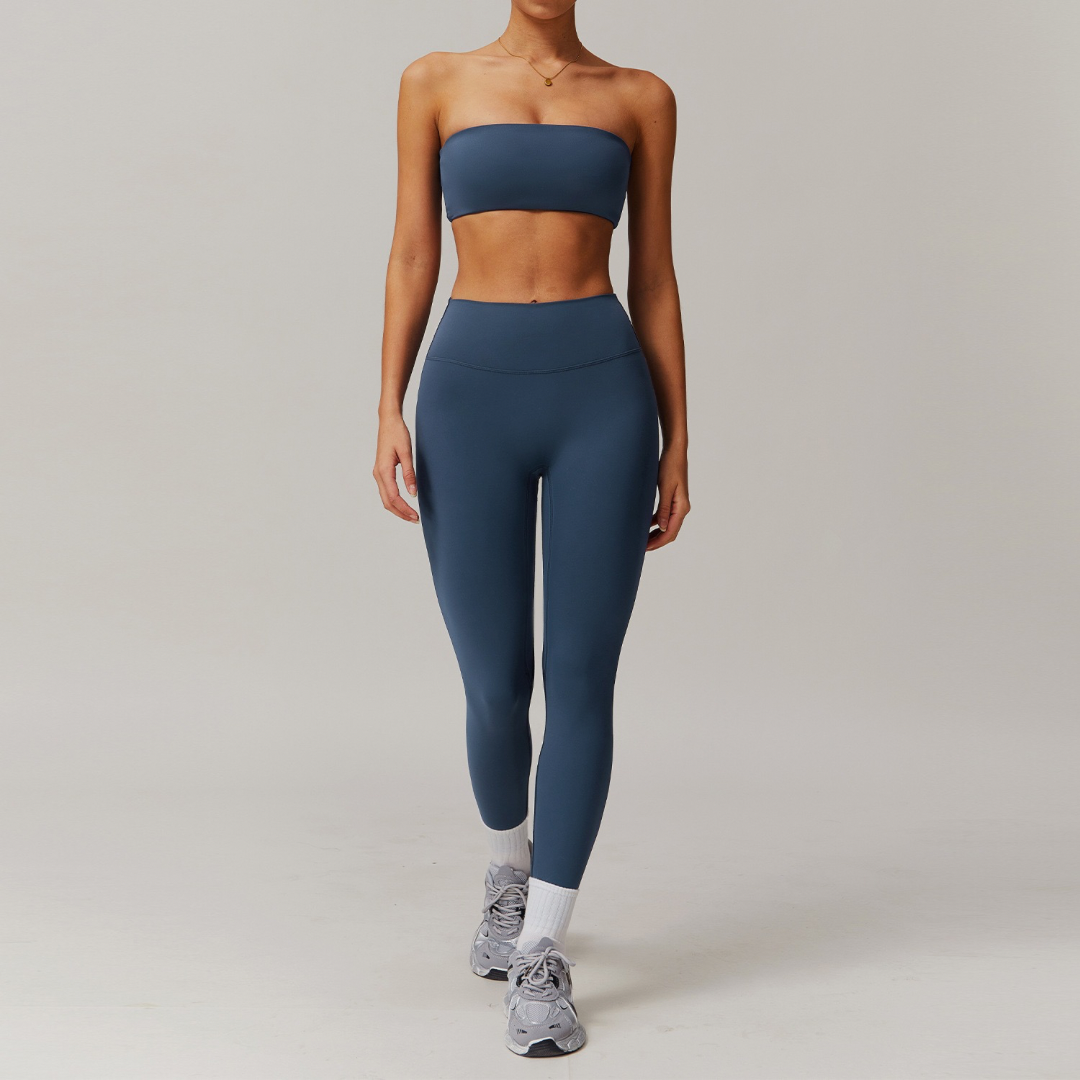 SleekFlex Strapless Legging Set - Blue