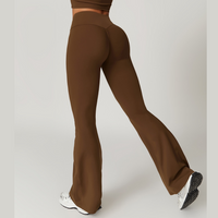 Sustainable Stylish Flared Legging - Coffee