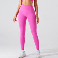 Slim Waist Scrunched Legging - Hot Pink