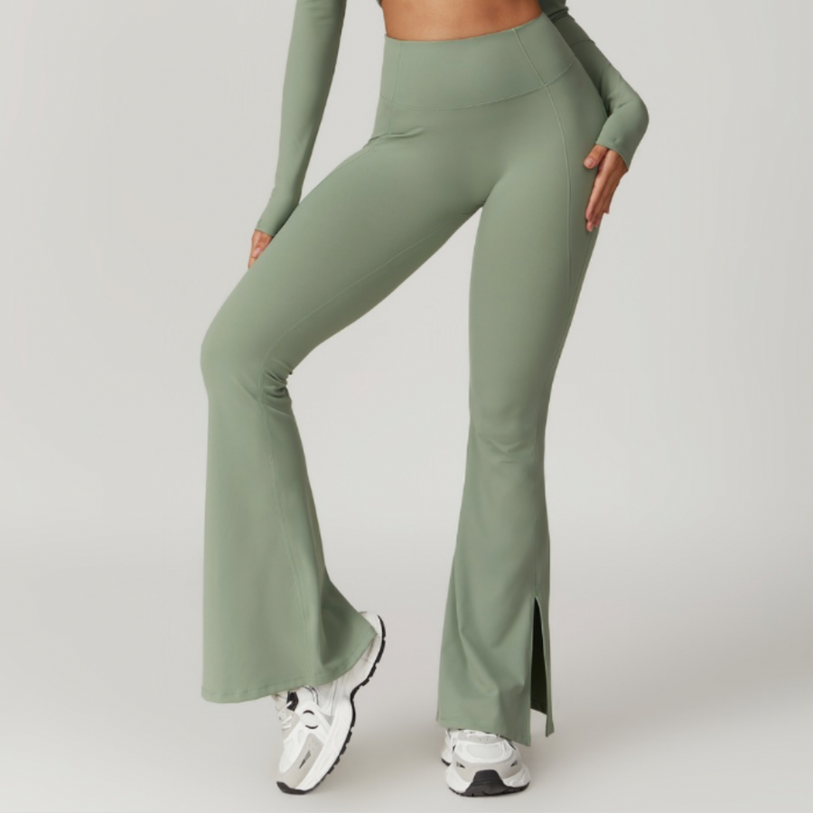 CAMILA Stylish Flared Legging - Green