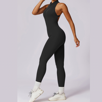 Scrunched Butt Lifting Jumpsuit - Black