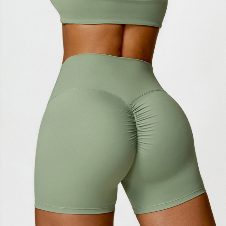 Premium Quality Scrunched Short - Green