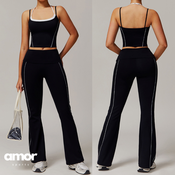 MAYA Premium Flared Legging Set - Black