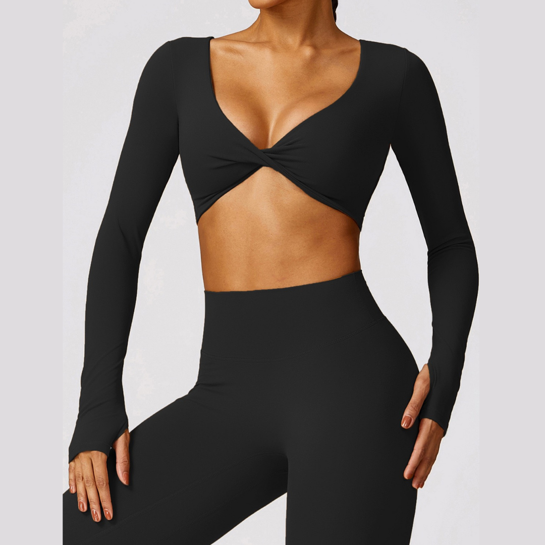 Sexy Long Sleeve Premium Legging Set - Black