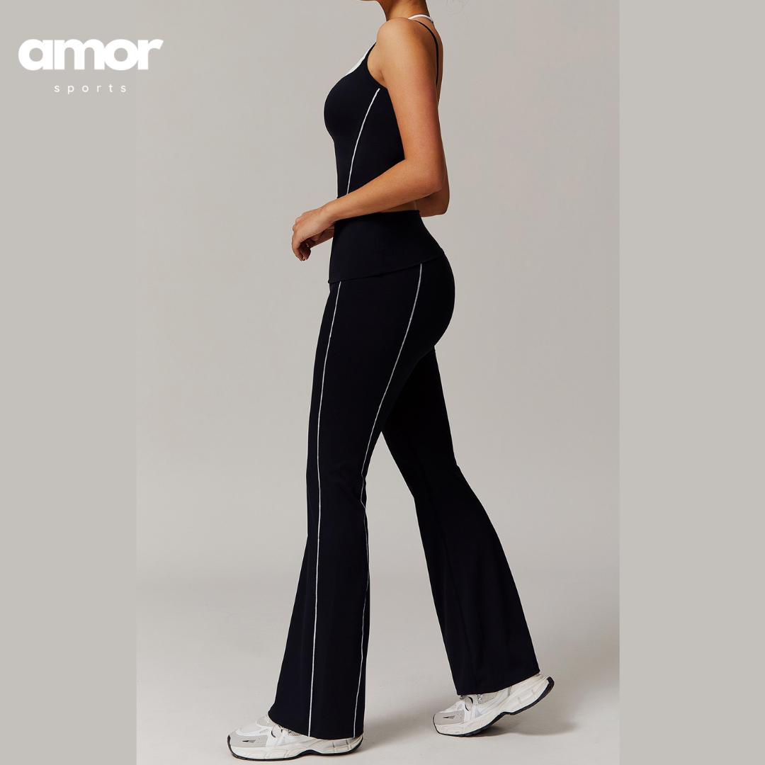 MAYA Premium Flared Legging Set - Black