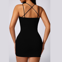 Premium One-Piece Bodycon Dress - Black