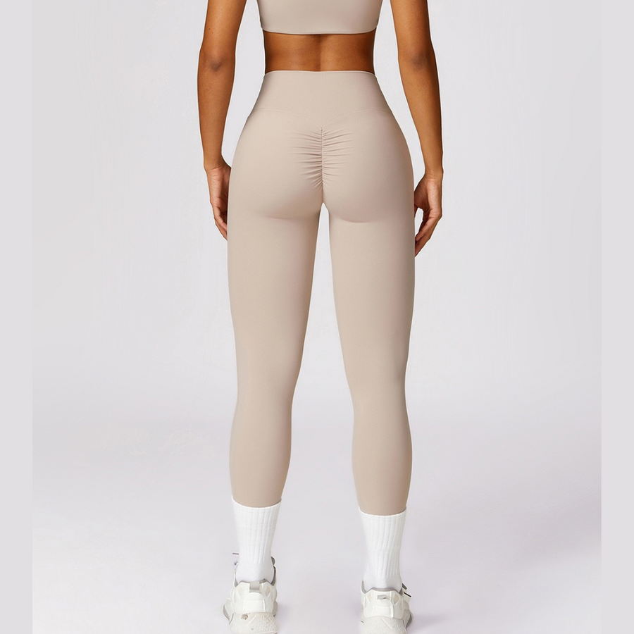 Sexy Style Skinny Scrunched Legging - Cement