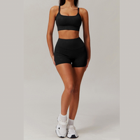 Elysian Glow Sculpt Short Set - Black