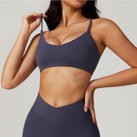 Sustainable Stylish Sports Bra Crop Top - Navy 