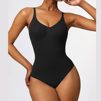 Classic V-Neck Fashionable Bodysuit - Black