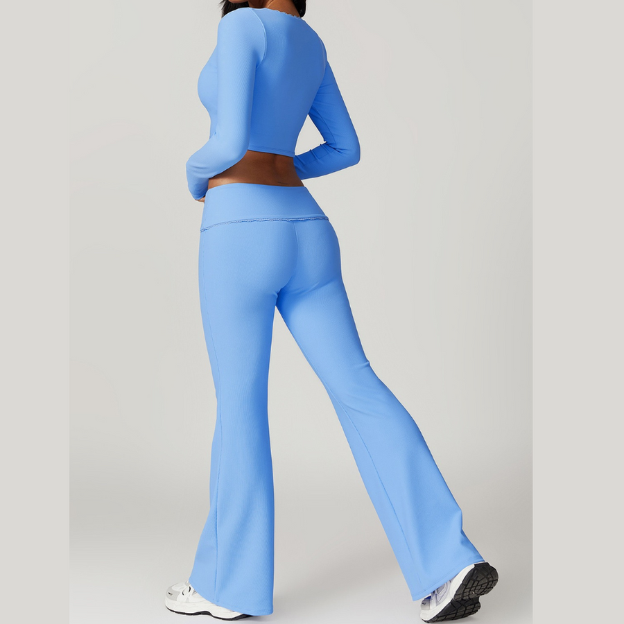 BONI Long Sleeve Top Legging Set - Blue