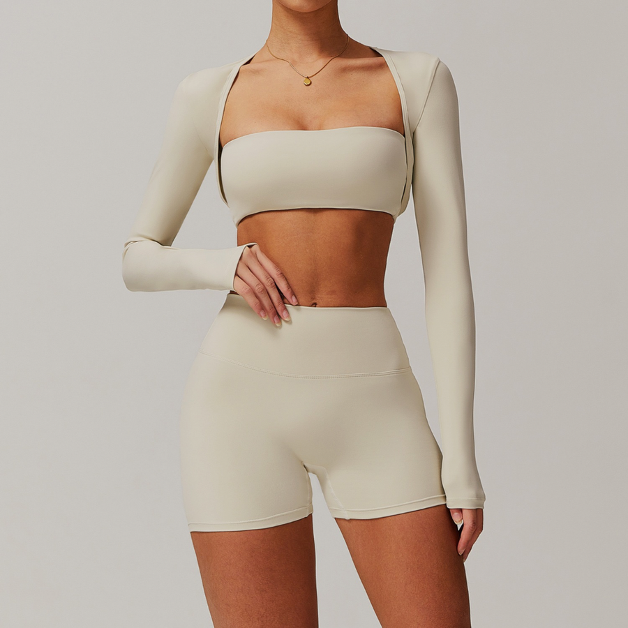 SleekFlex 3pcs Short Set - Beige