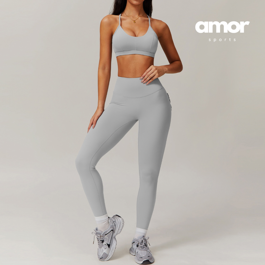 MANTA Premium Pocket Design Skinny Legging Set - Grey