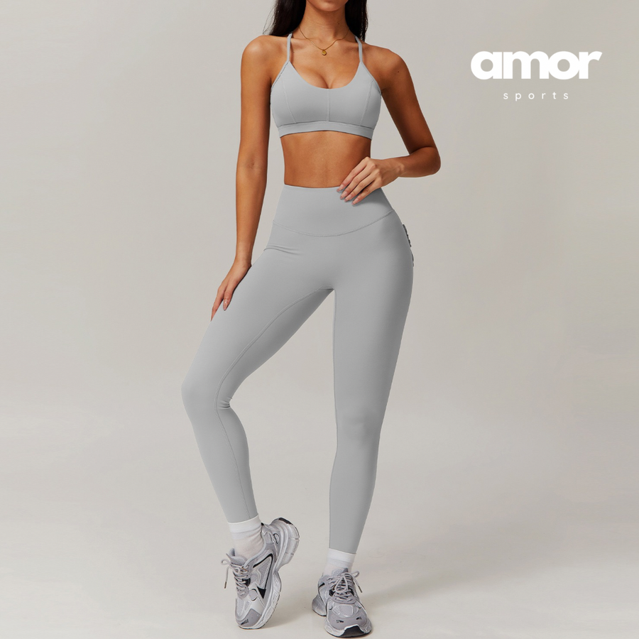 MANTA Premium Pocket Design Skinny Legging Set - Grey