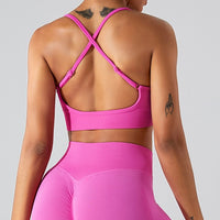 Premium ρυθμιζόμενο Crop Top - Hot Pink 