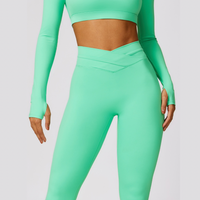 Elegant Long Sleeve Premium Legging Set - Green